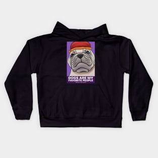 Dogs Are My Favorite People French bulldogs Kids Hoodie